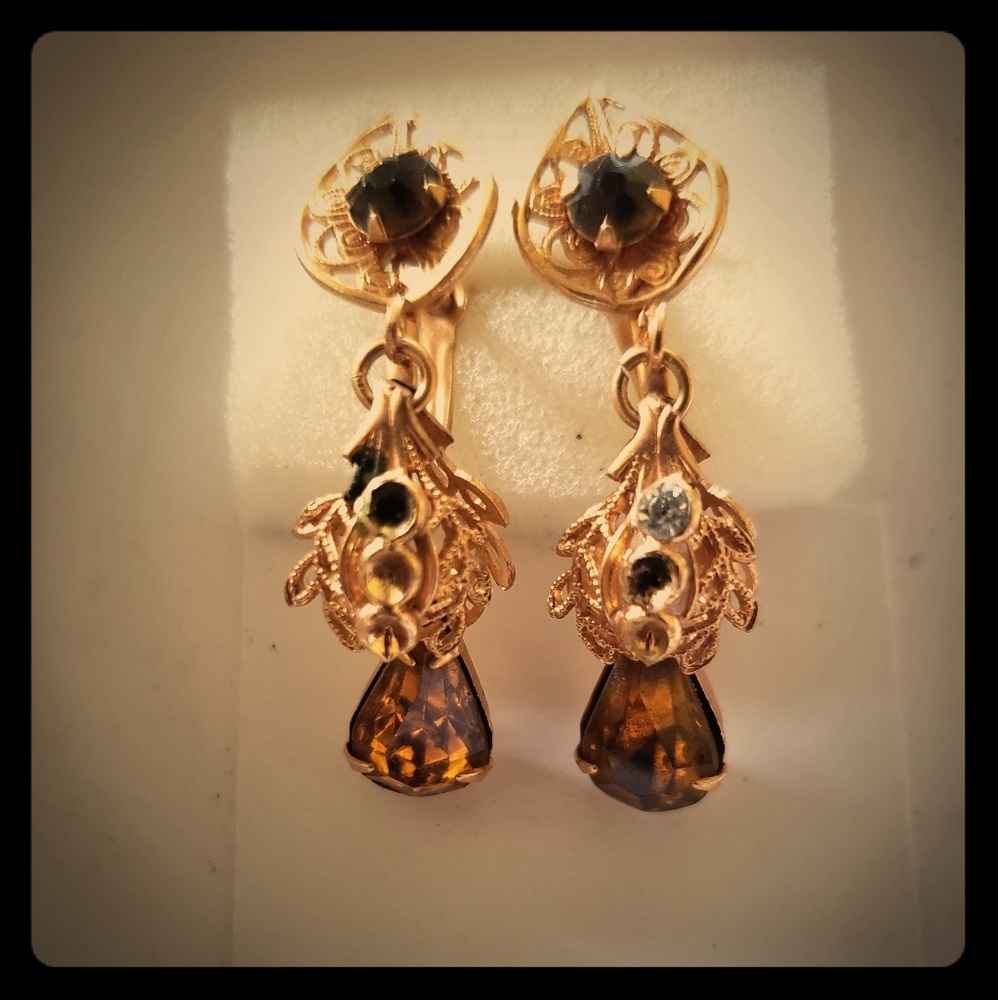 Vintage Amber Earrings